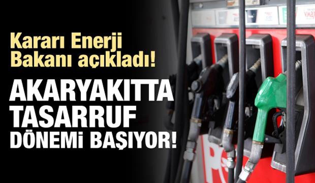 Enerji Bakanı'ndan akaryakıtta tasarruf açıklaması
