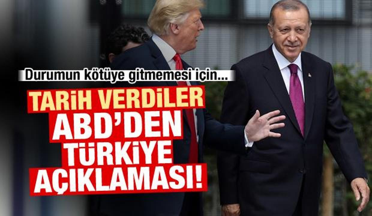 ABD'den Türkiye açıklaması! Tarih verdiler