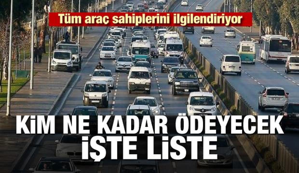 Kim ne kadar ödeyecek? İşte MTV borcu hesaplama