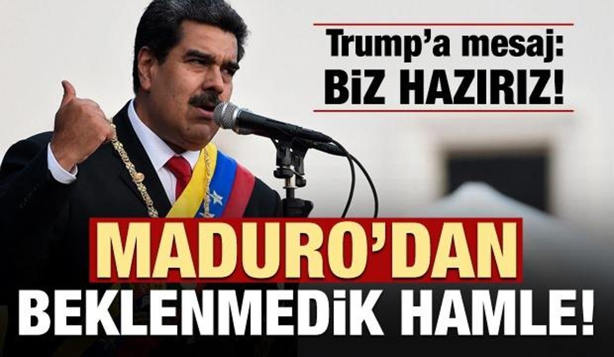 Maduro'dan beklenmedik hamle! Trump'a mesaj: Biz hazırız...