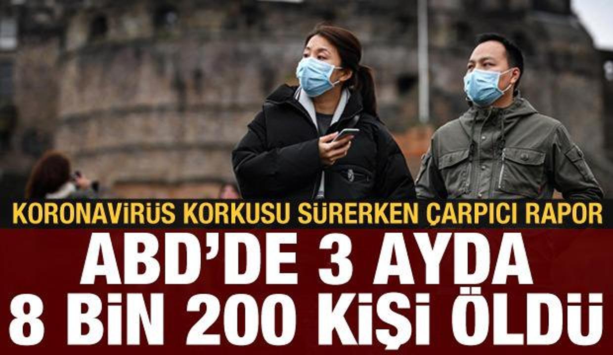 Koronavirüs korkusu sürerken çarpıcı rapor: Amerika'da bu yüzden 8 bin 200 kişi öldü