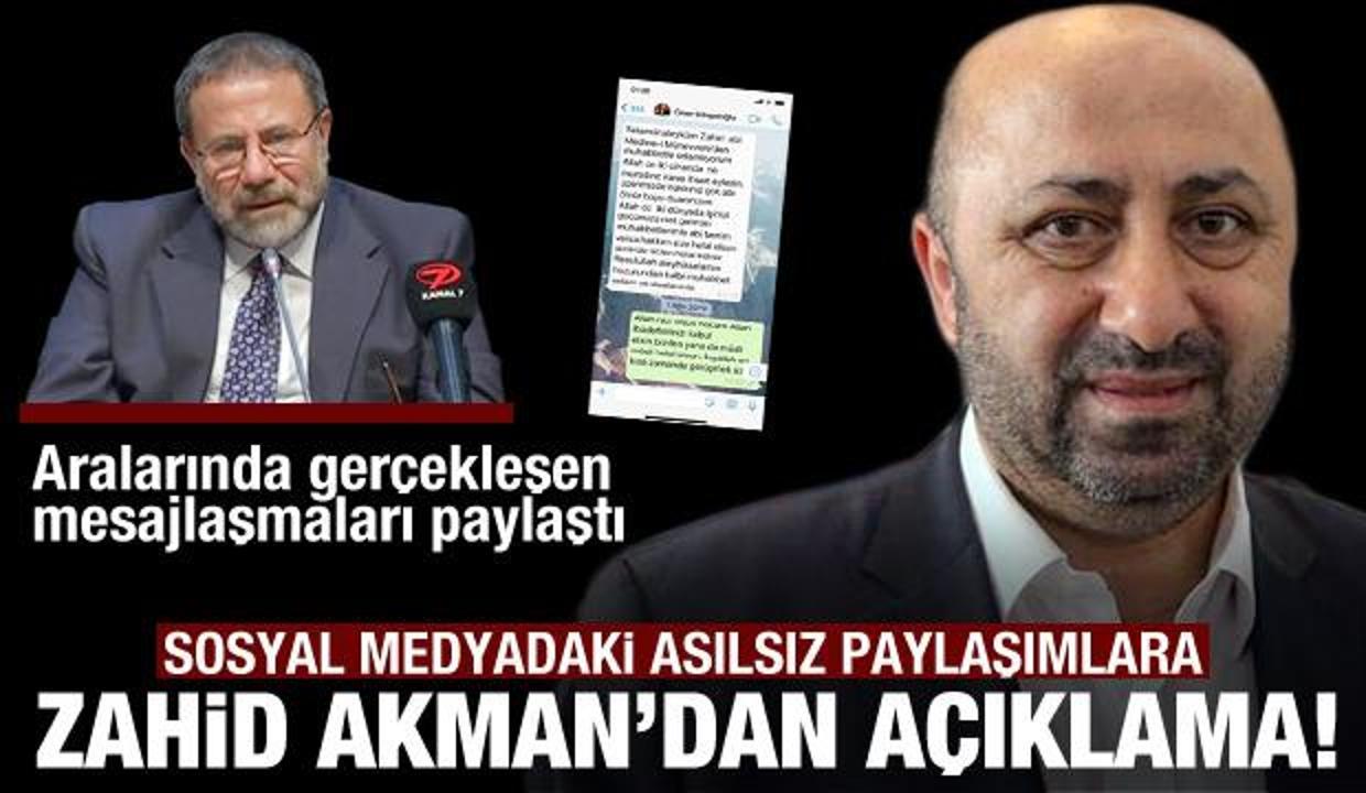 Zahid Akman'dan Ömer Döngeloğlu ile ilgili yapılan asılsız paylaşımlar hakkında açıklama