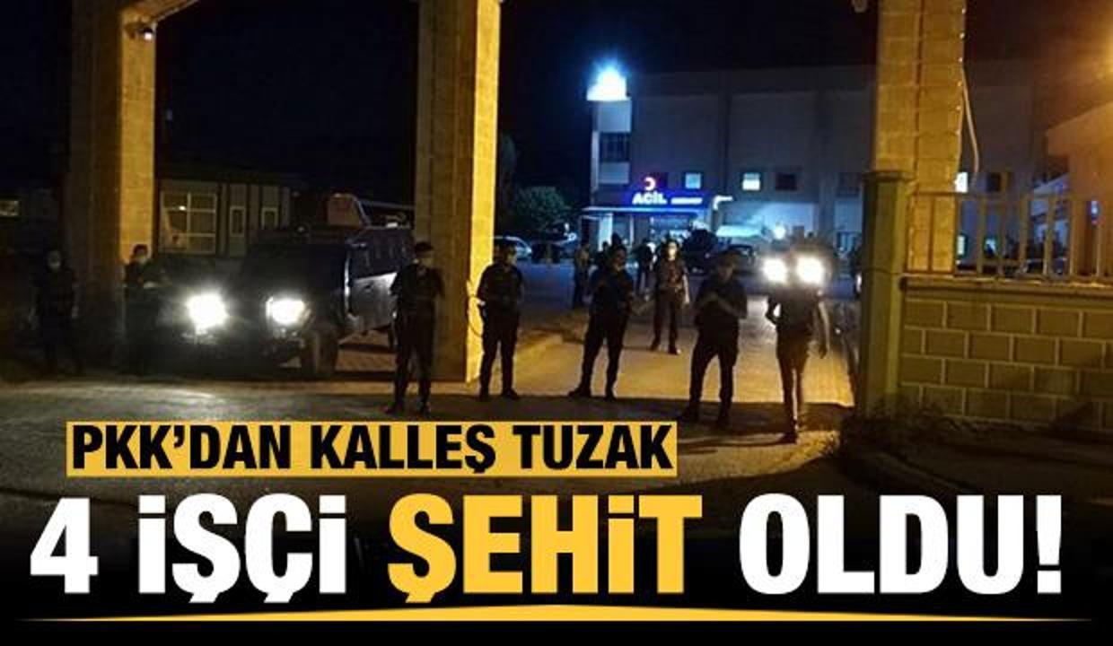 PKK'dan kalleş tuzak: 4 işçi şehit oldu