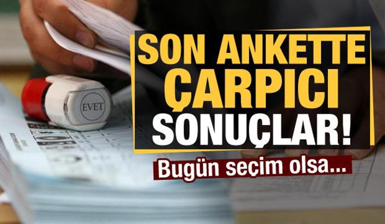 Son ankette çarpıcı sonuçlar!