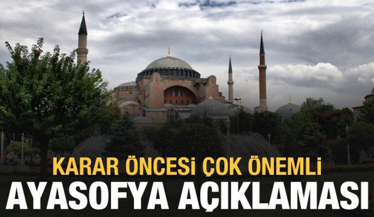 Adalet Bakanı Gül'den son dakika Ayasofya açıklaması