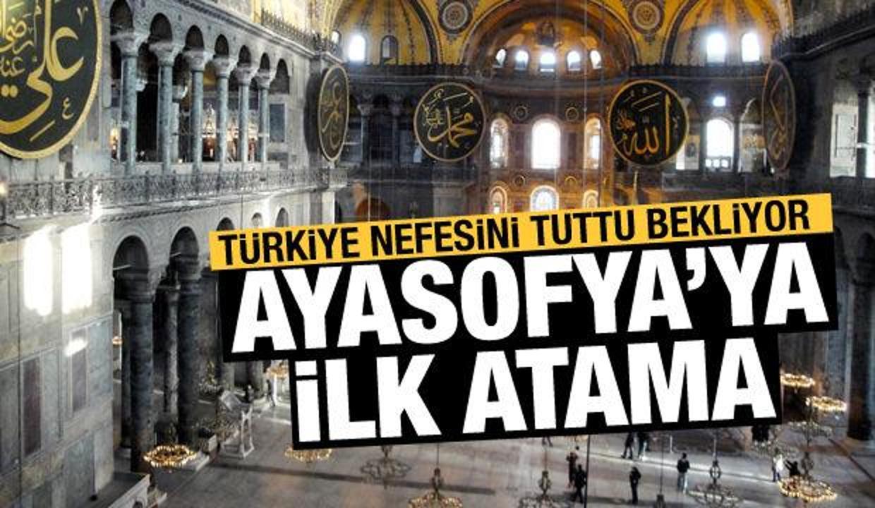Ayasofya'ya ilk atama
