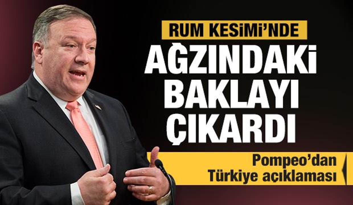 Dün rengini belli etmişti, bugün açıkça söyledi! Pompeo'dan Türkiye açıklaması
