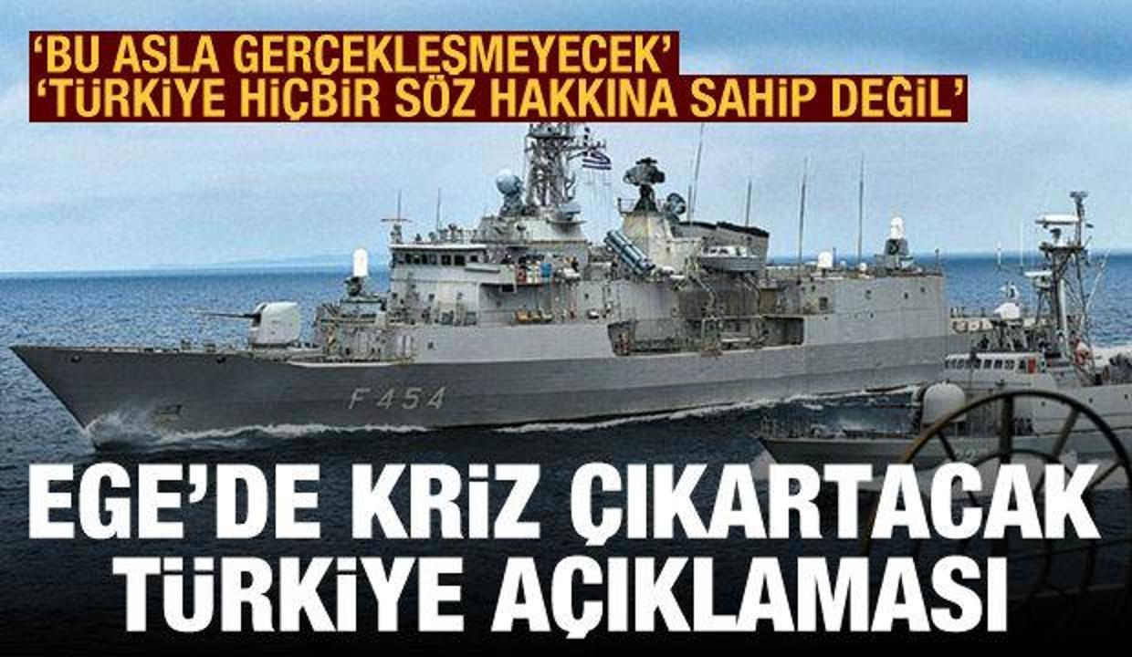 Yunanistan’dan kriz çıkartacak Ege açıklaması: Türkiye hiçbir söz söyleme hakkına sahip değil
