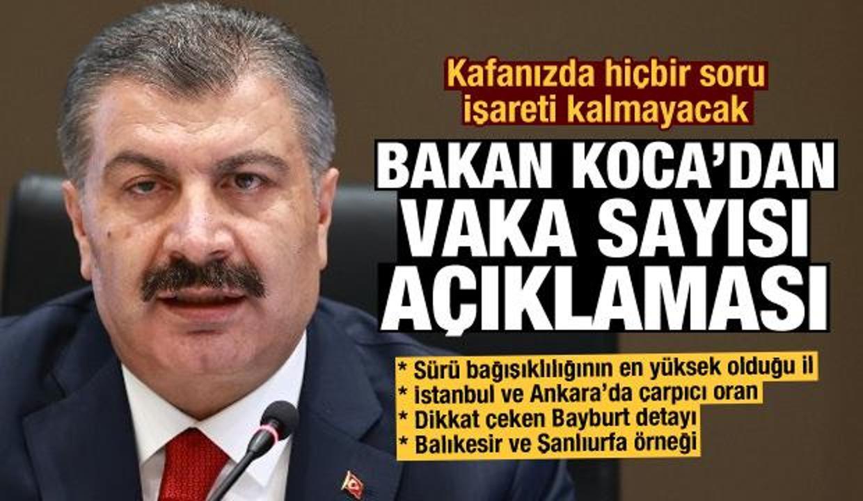 Bakan Koca Türkiye'nin günlük test-vaka oranını açıkladı: Yüzde 10