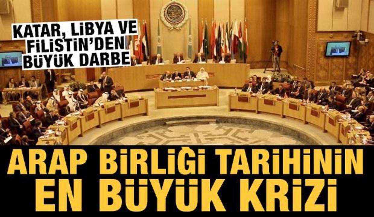Katar, Libya ve Filistin bir oldu, Arap Birliği tarihinin en büyük krizine girdi