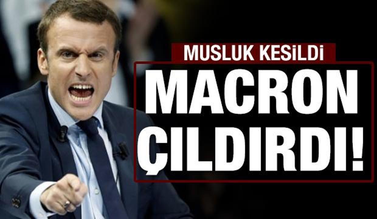 Musluk kesildi Macron çıldırdı