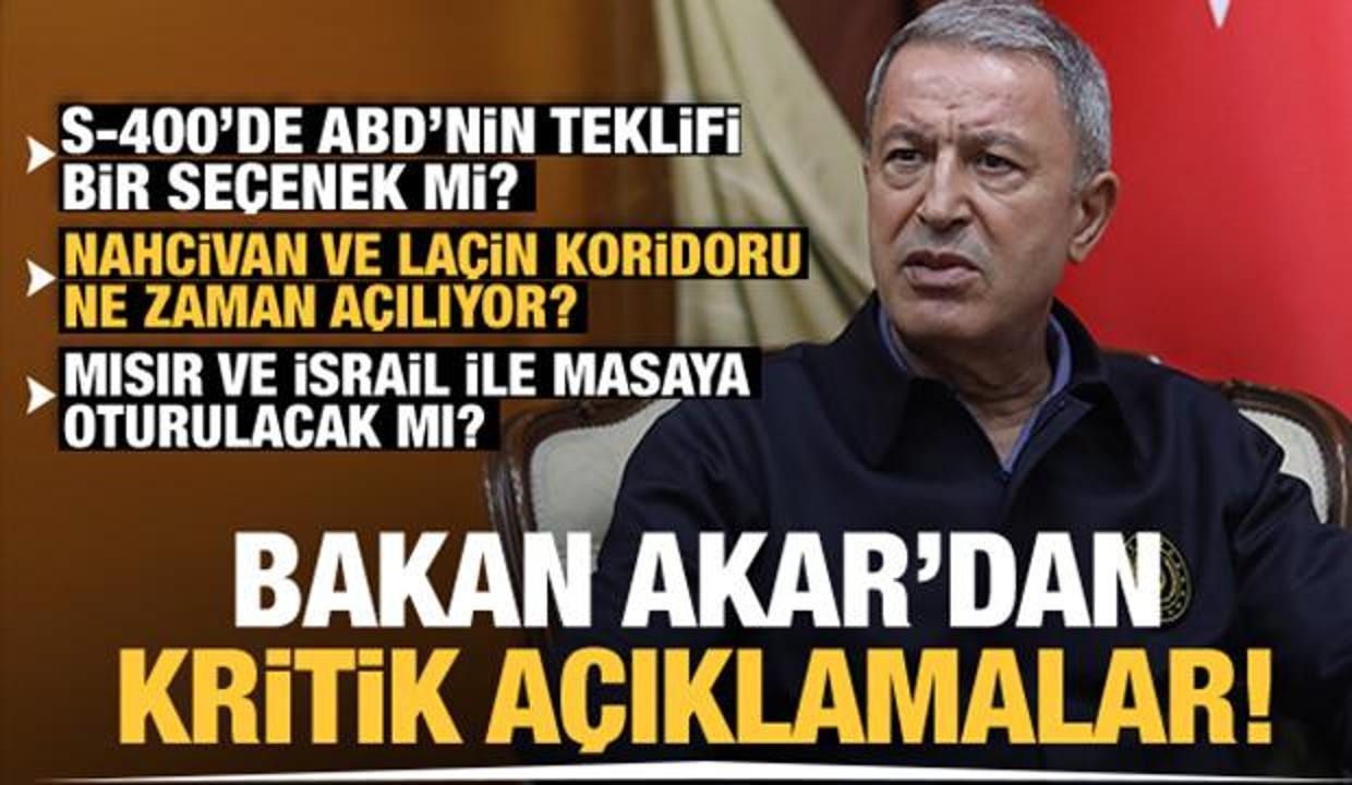 Milli Savunma Bakanı Hulusi Akar'dan son dakika S-400 açıklaması