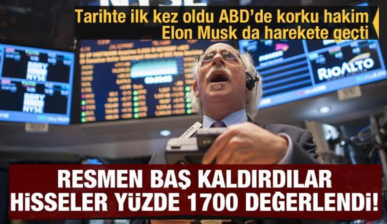 tarihte ilk kez oldu abd de buyuk korku resmen bas kaldirdilar hisseler yuzde 1700 yukseldi ekonomi haberleri
