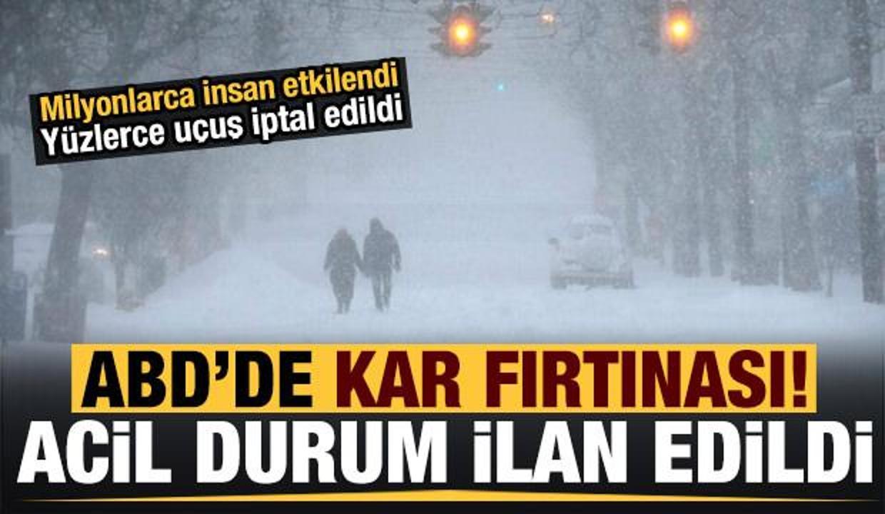 ABD'de kar fırtınası! Acil durum ilan edildi, 100 milyon insan etkilendi