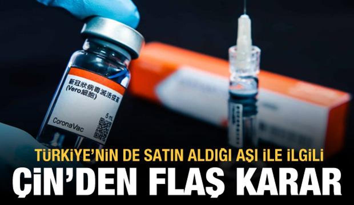 Türkiye'nin de satın aldığı Sinovac aşısına Çin'den acil kullanım onayı