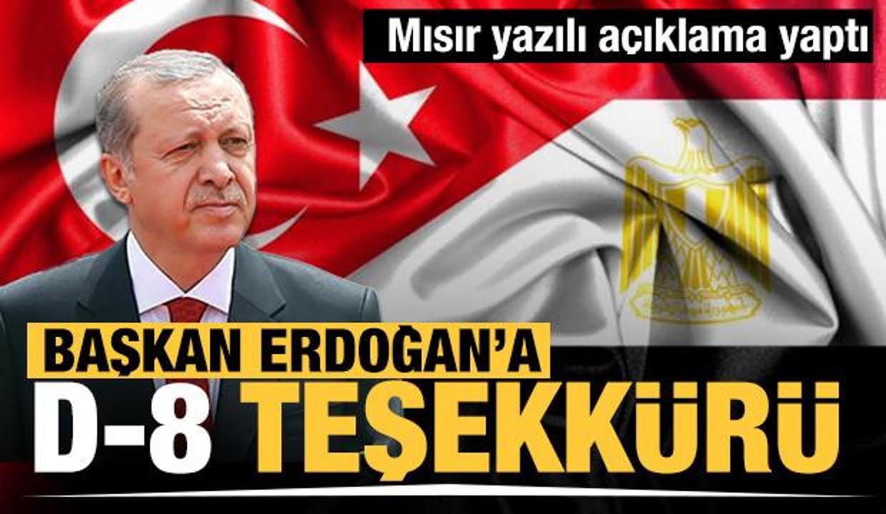 Mısır'dan Başkan Erdoğan'a D-8 teşekkürü