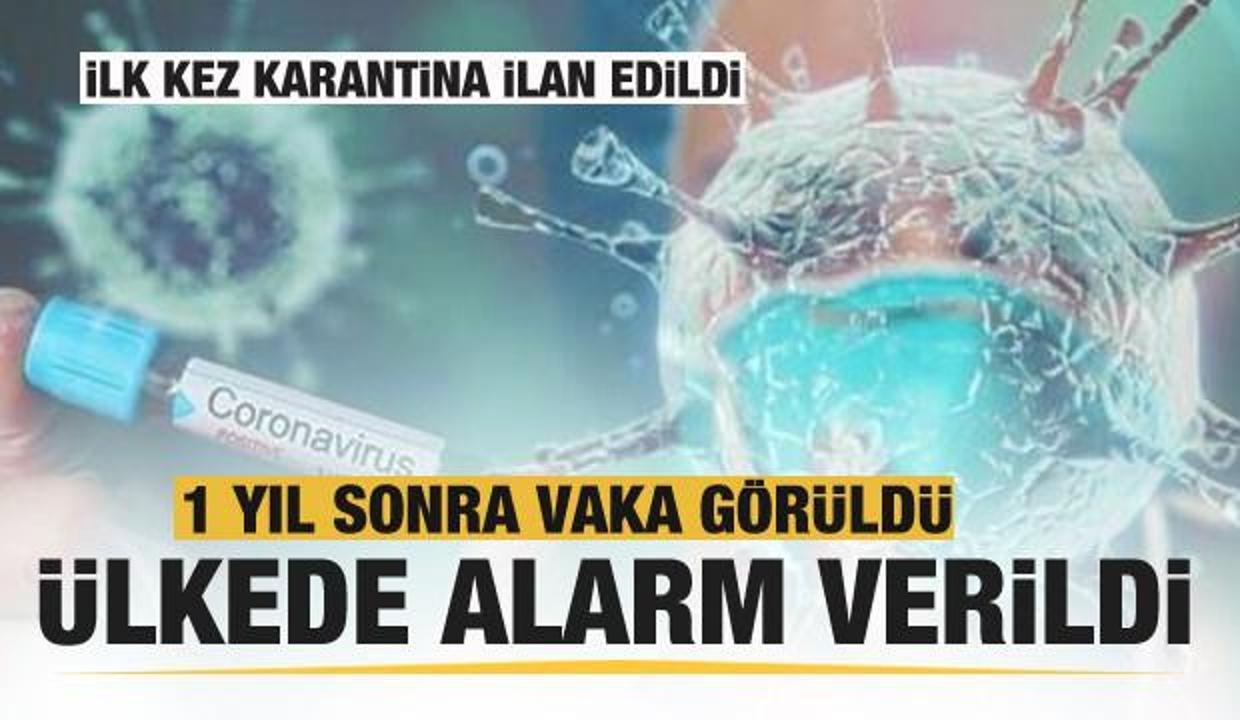 1 yıl sonra ilk vaka görüldü, alarm verildi