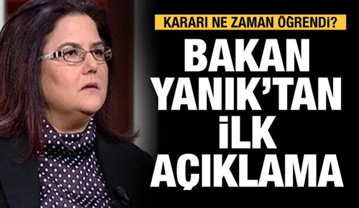 Aile ve Sosyal Hizmetler Bakanı Yanık'tan ilk açıklama