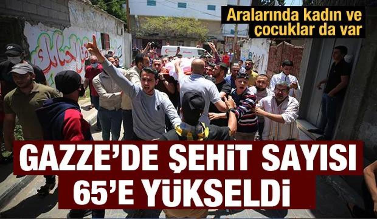 İsrail'in Gazze saldırılarında şehit sayısı 65'e yükseldi