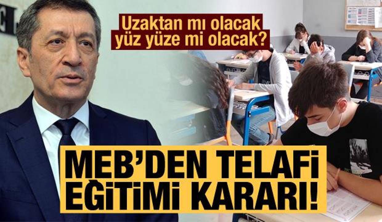 Telafi eğitimi için Milli Eğitim Bakanlığı'ndan kritik karar! Bakan Selçuk açıklamıştı! MEB yüz yüze..