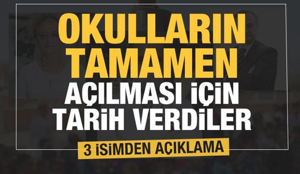 Son dakika: Okulların tamamen açılması için tarihi verdiler...