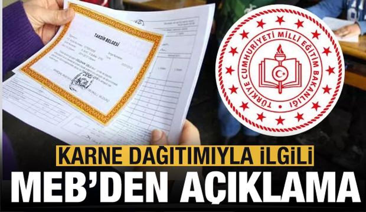 MEB'den son dakika karne açıklaması...Merak edilen soru yanıt buldu...