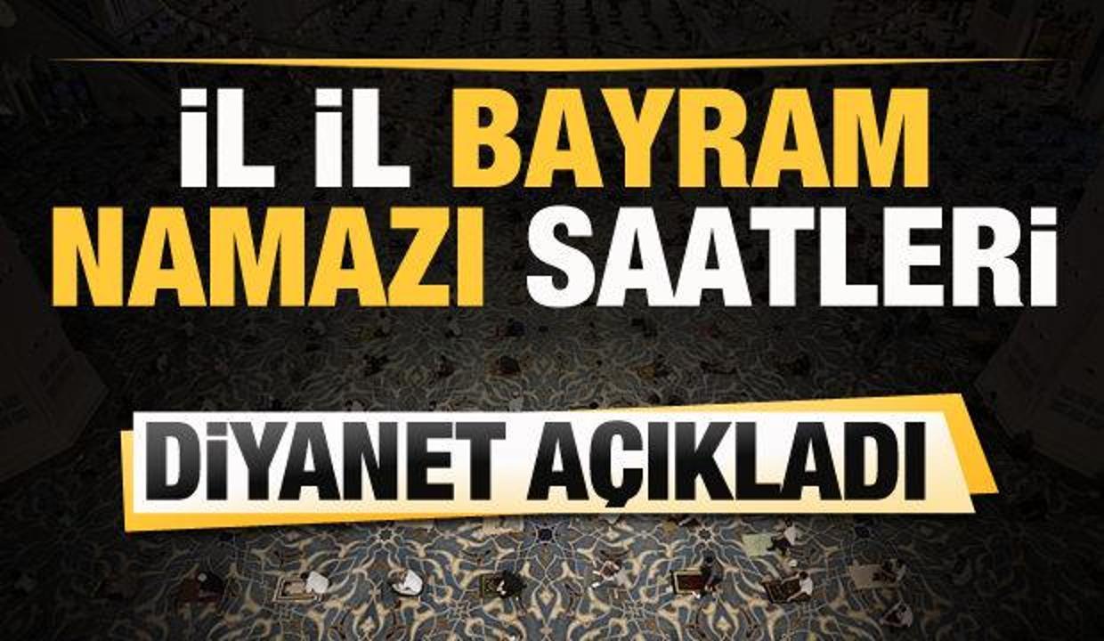 kayseri bayram namazı kaçta