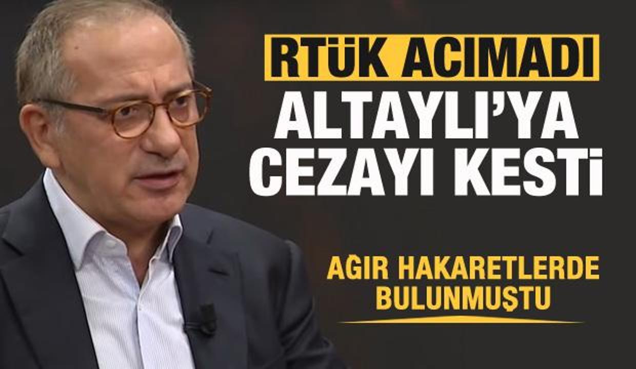 RTÜK acımadı! Fatih Altaylı'ya ceza!