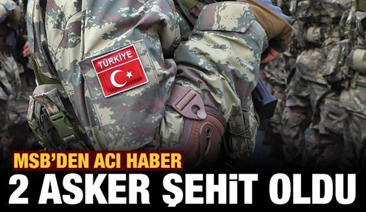 Son dakika: MSB'den acı haber: 2 asker şehit oldu!