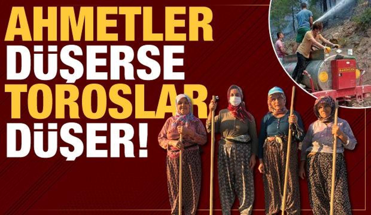 Son dakika haberi! Yangına karşı tek yürek oldular: Ahmetler düşerse Toroslar düşer