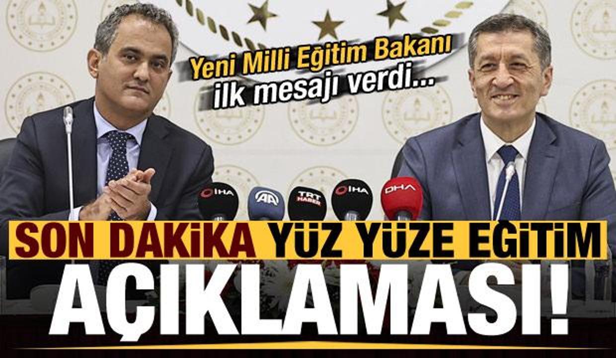 Son Dakika: Milli Eğitim Bakanı Özer'den son dakika yüz yüze eğitim açıklaması