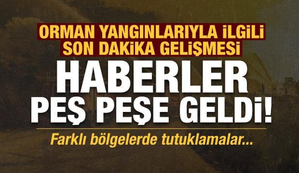 Yangınlarla ilgili son dakika gelişmesi! Haberler peş peşe geldi, ilk tutuklamalar...