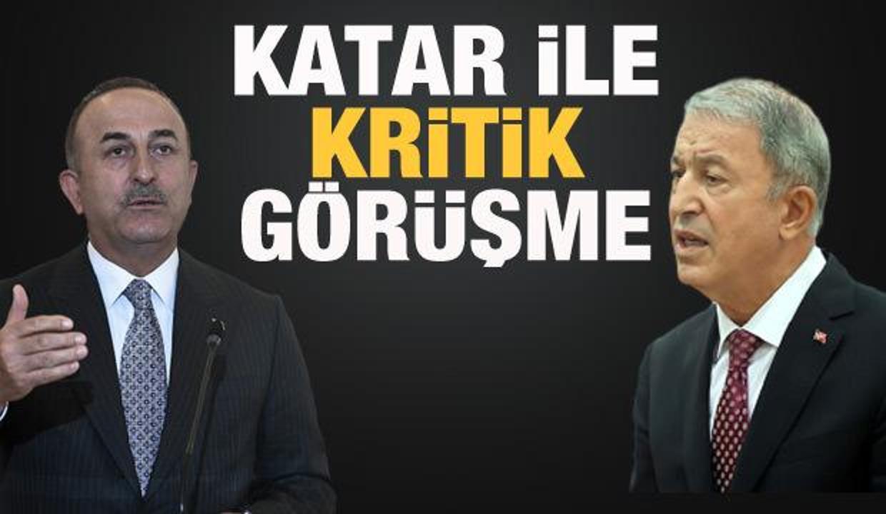 Bakan Akar ve Bakan Çavuşoğlu Katarlı mevkidaşları ile görüştü