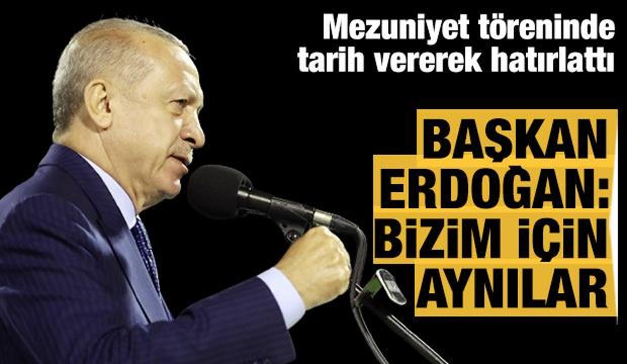 Başkan Erdoğan, subay ve astsubay mezuniyet töreninde konuştu