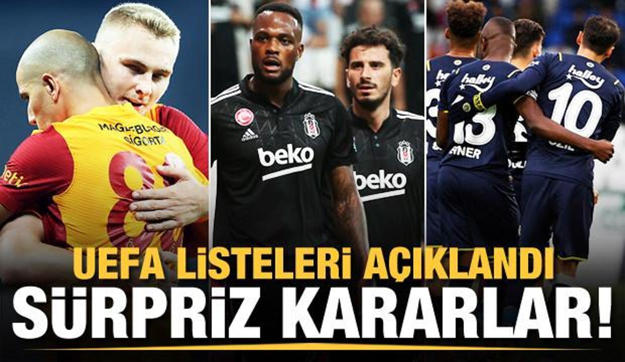 UEFA'ya listeler bildirildi! Sürpriz kararlar