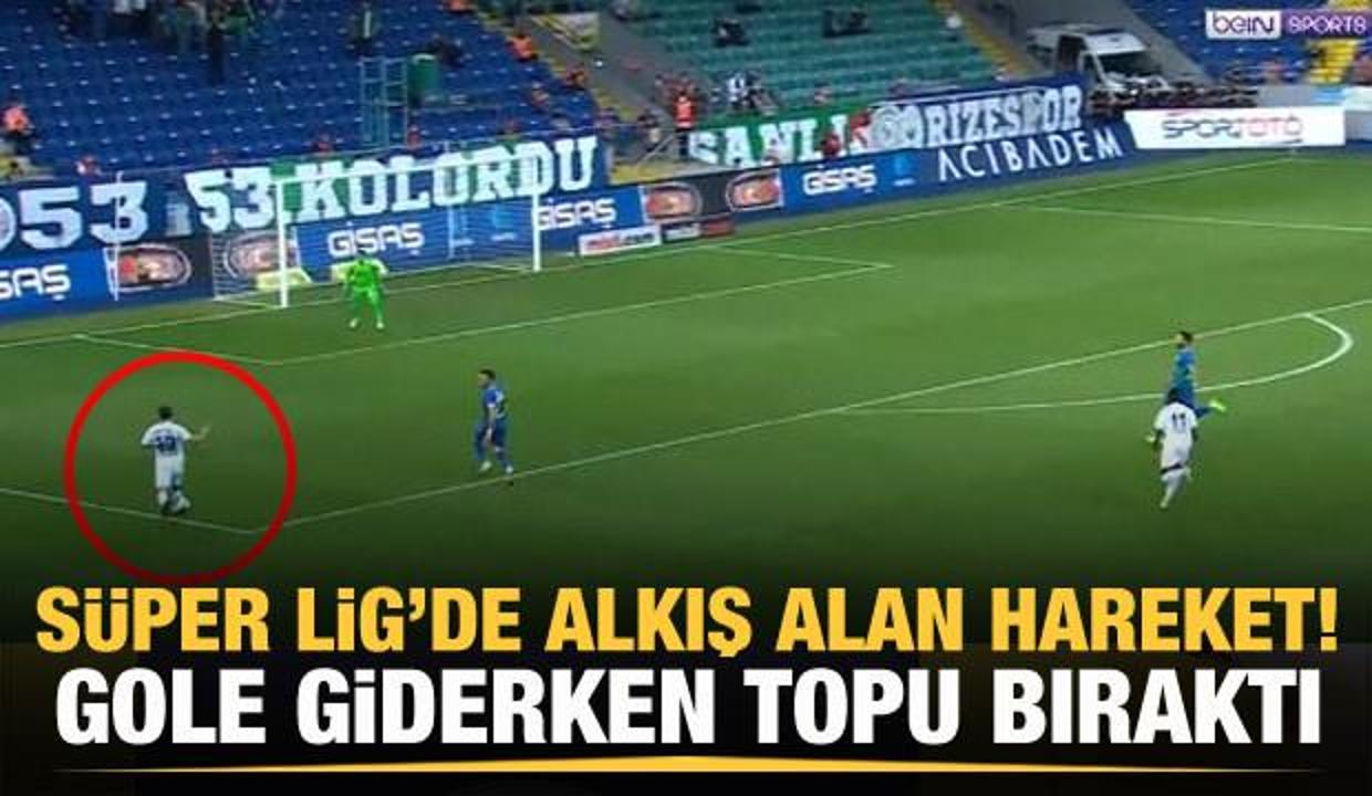Erhan Çelenk gole giderken topu taca attı!