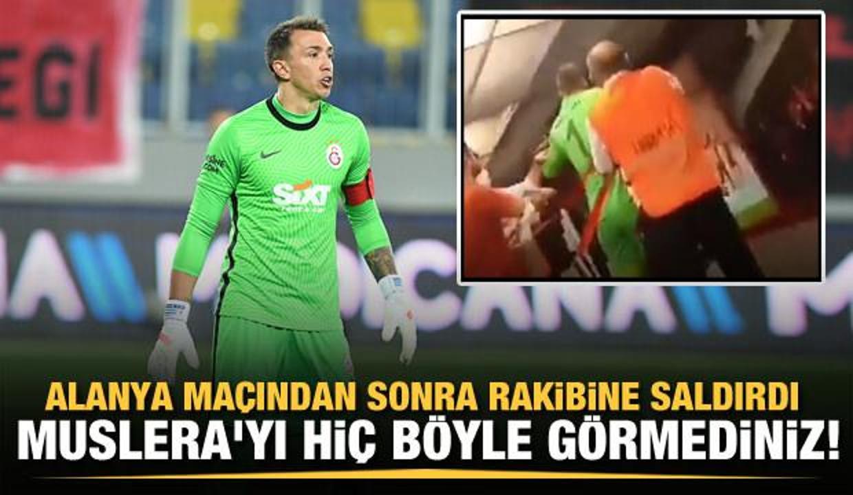Şoke eden görüntü! Muslera, Babacar'ın üzerine yürüdü