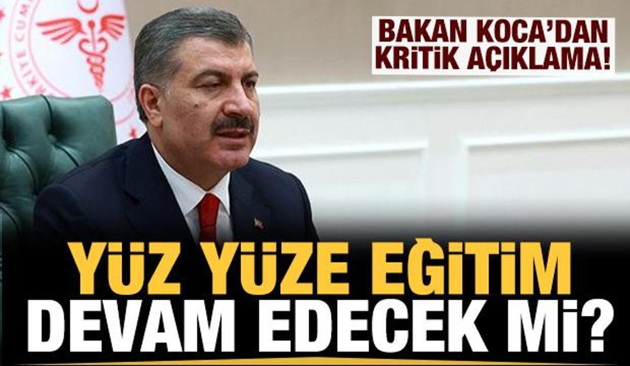 Son dakika: Bakan Koca'dan Bilim Kurulu sonrası açıklama!