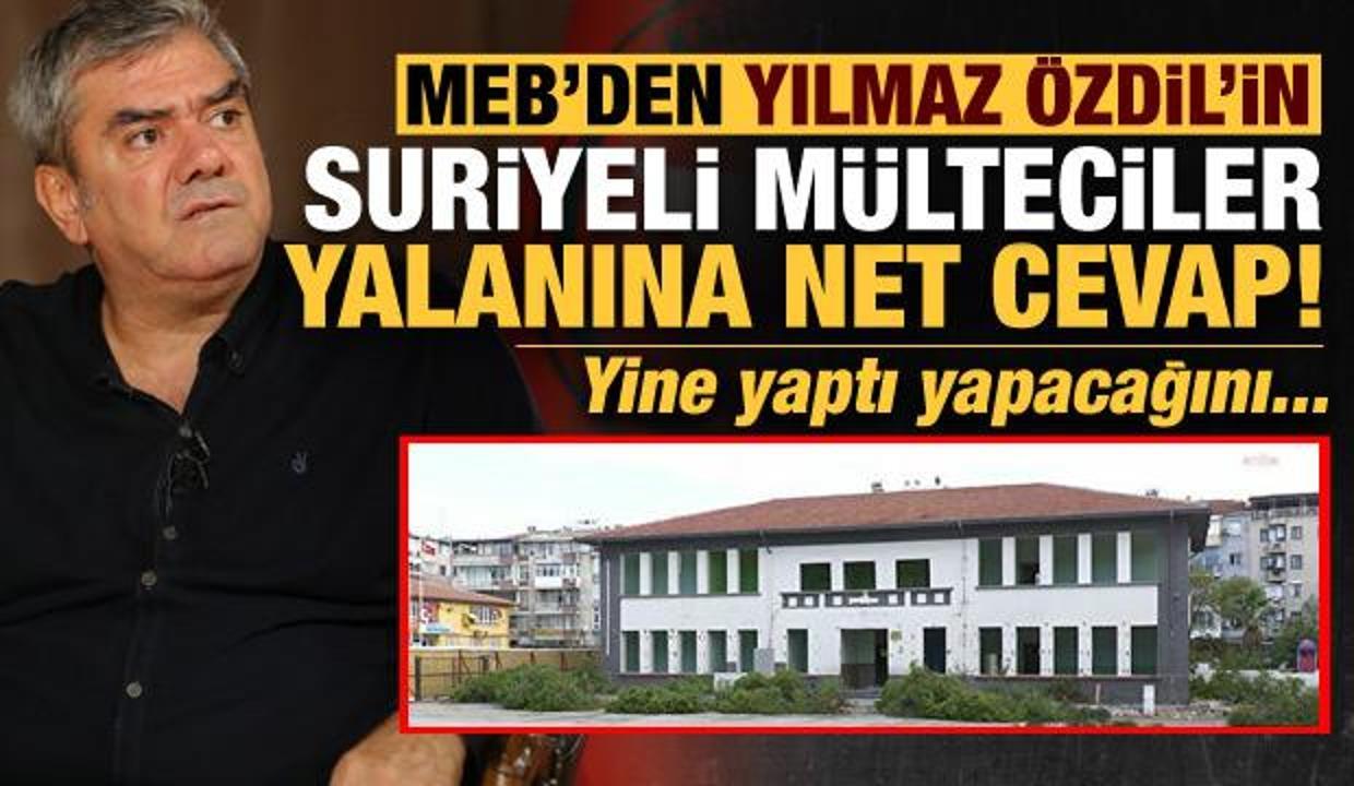 Son dakika haberi: MEB'den Yılmaz Özdil'in "Suriyeli mülteci" yalanına net cevap!