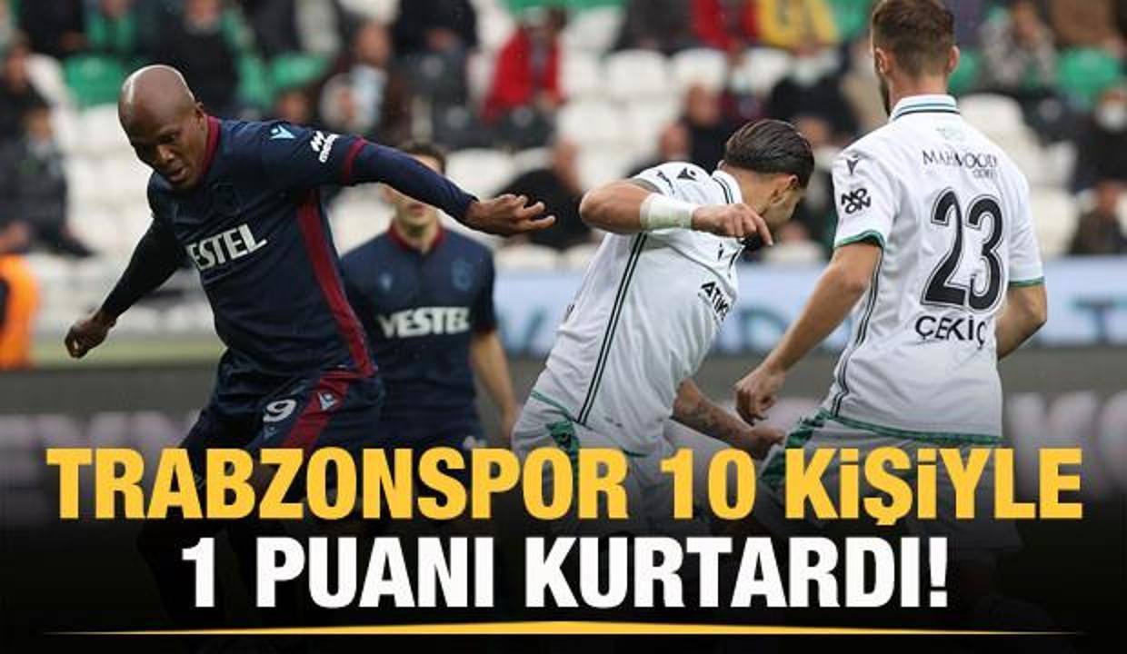 Trabzonspor 10 kişiyle 1 puanı kurtardı!