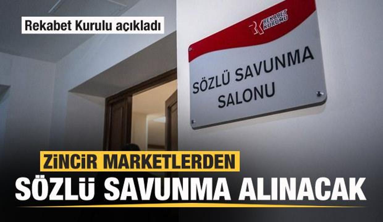 Zincir marketlerden sözlü savunma alınacak