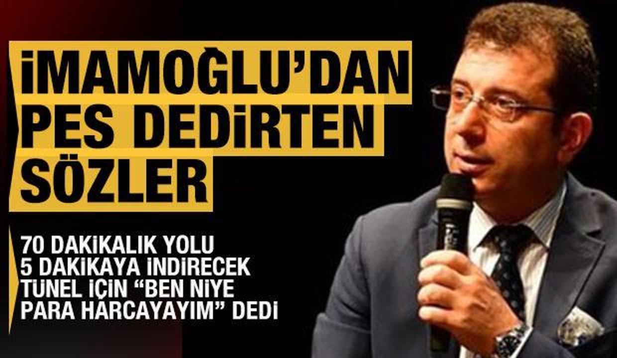 İmamoğlu, Dolmabahçe-Levazım Tüneli için "Ben niye para harcayayım" dedi