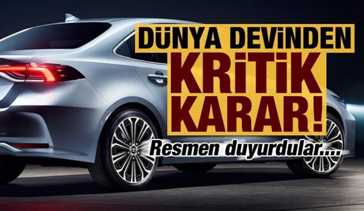 Son dakika haberi: Dünya devi Toyota'dan kritik karar!