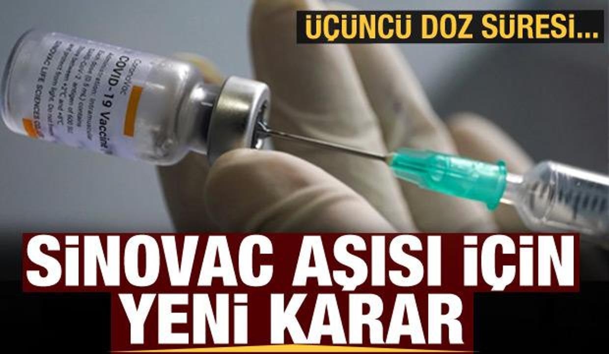 İki doz Sinovac aşısı olanlar için yeni karar