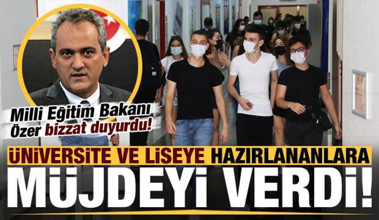son dakika milli egitim bakani ozer den universite ve liseye hazirlanan ogrencilere mujde egitim haberleri
