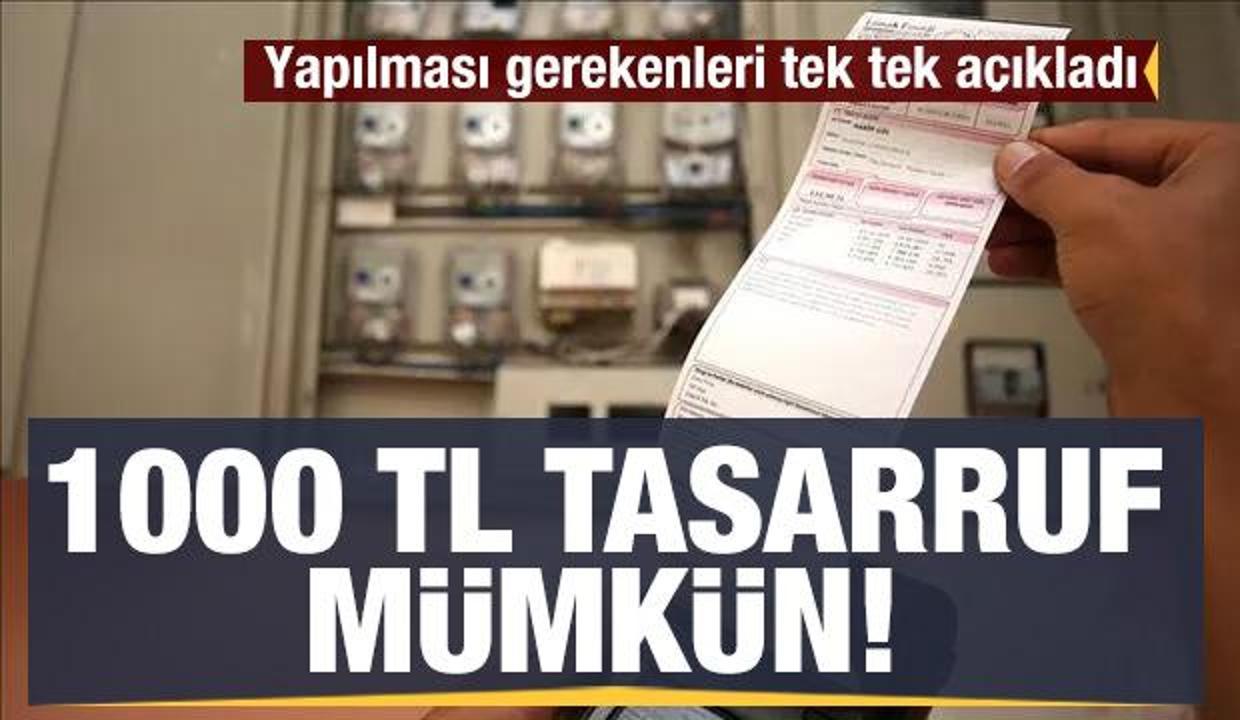Yapılması gerekenleri tek tek açıkladı: Aylık 1000 liraya kadar varan tasarruf mümkün