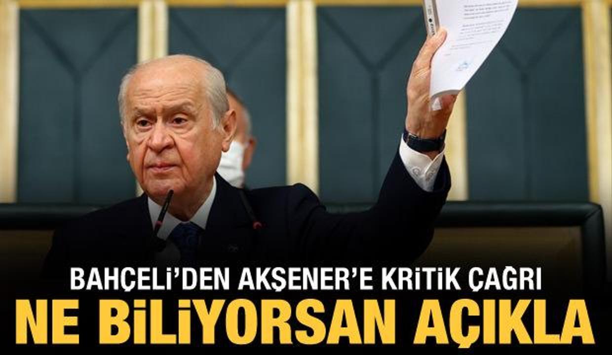 Bahçeli'den Akşener ve Kılıçdaroğlu'na çağrı, Türkkan'a tepki
