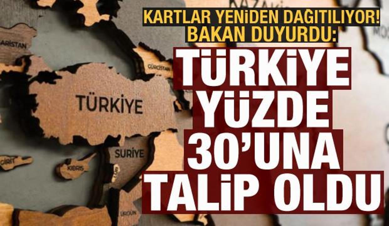 Kartlar yeniden dağıtılıyor! Bakan duyurdu: Yüzde 30'una talip olduk