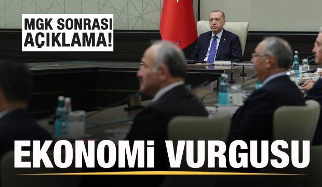 Kritik MGK Toplantısı sonrası çok önemli ekonomi vurgusu