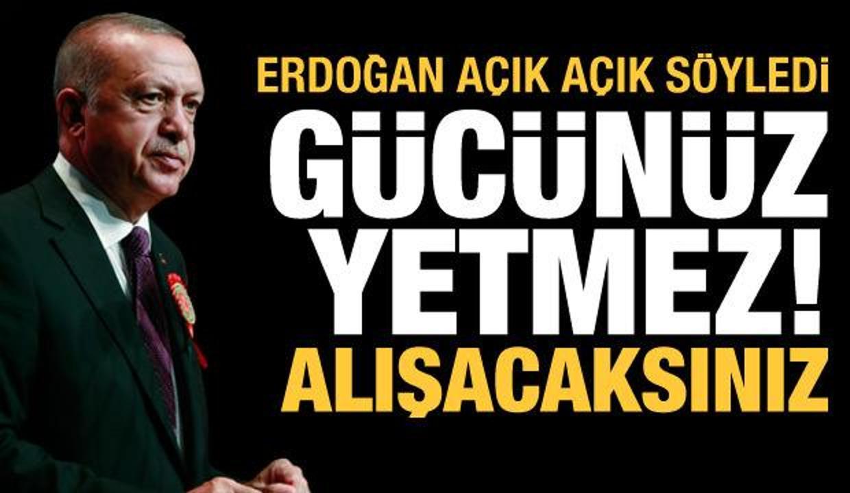 Son dakika haberi... Cumhurbaşkanı Erdoğan'dan erken seçim yanıtı: Gücünüz yetmez